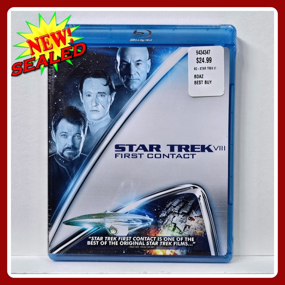 Star Trek VIII First Contact Blu-ray Movie Disc New‎ Sealed Picard Borg